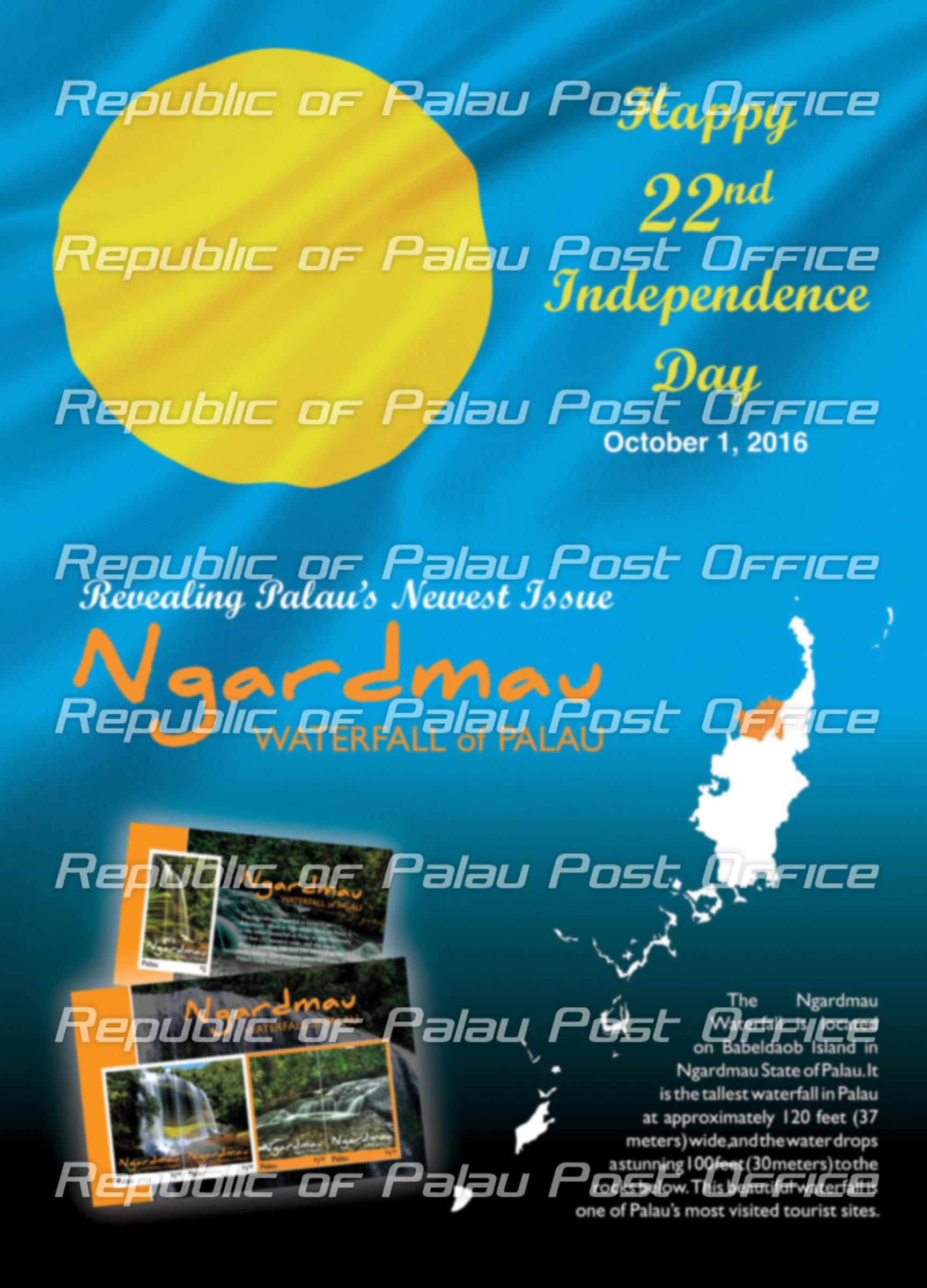 All New Ngardmau Waterfall Stamp Sets